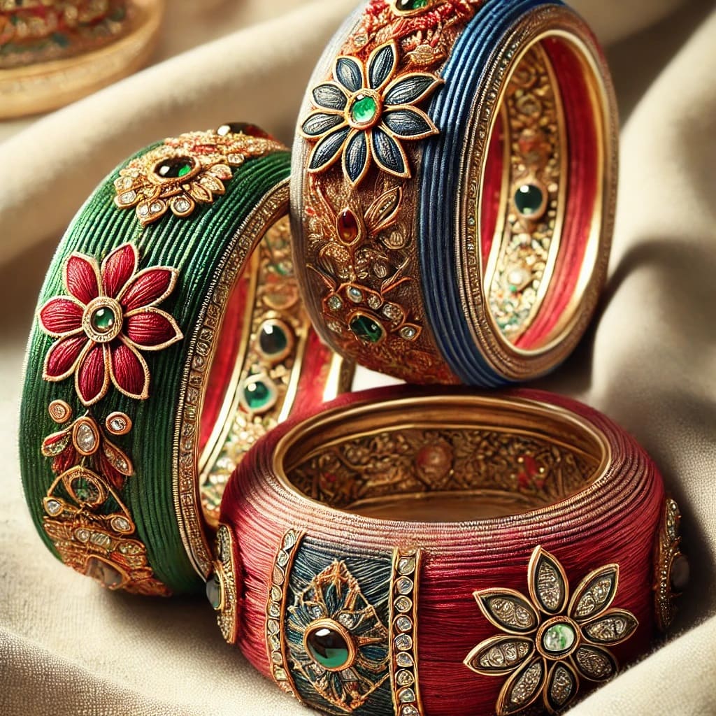 Exploring the Elegance of Thread Bangles and Kundan Bangles
