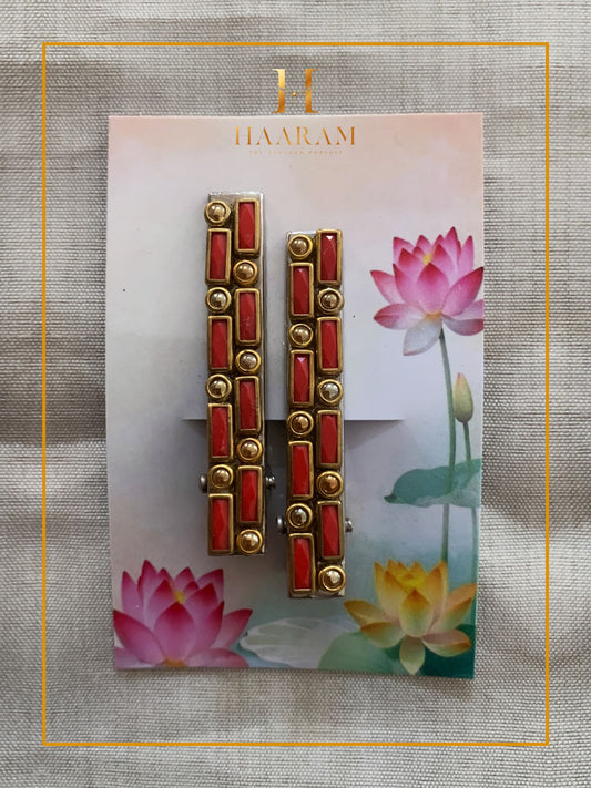 Handcrafted Alligator Clip by Haaram by Yashh — elegant and functional hair accessory.