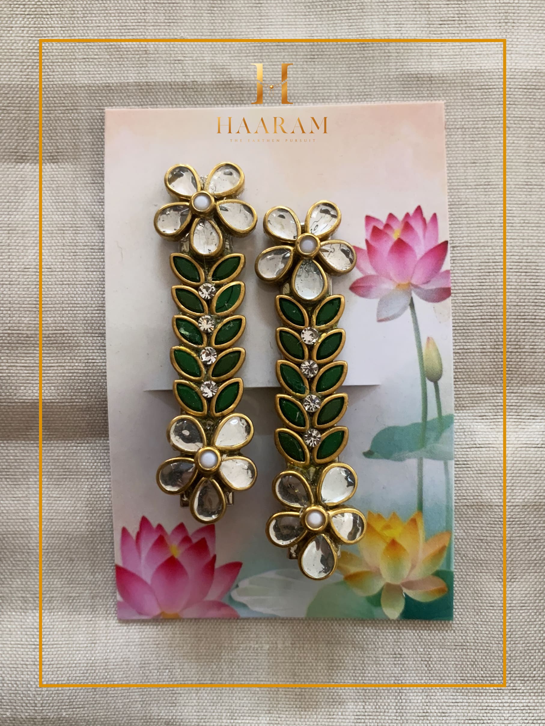Handcrafted Alligator Clip by Haaram by Yashh โ elegant and functional hair accessory.