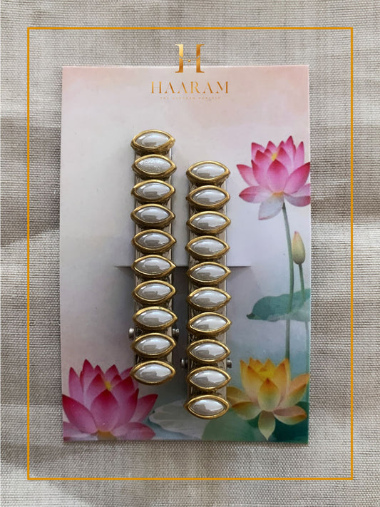 Handcrafted Alligator Clip by Haaram by Yashh — elegant and functional hair accessory.