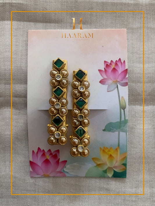 Handcrafted Alligator Clip by Haaram by Yashh — elegant and functional hair accessory.