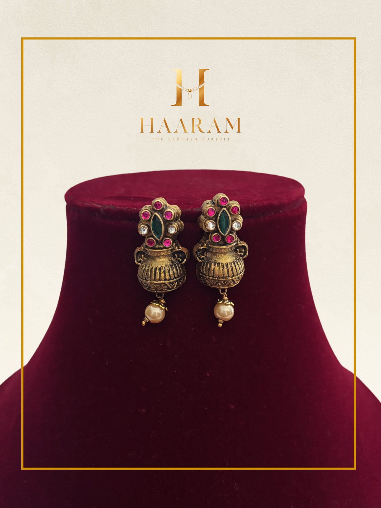 temple style terracotta earrings handmade traditional jewellery