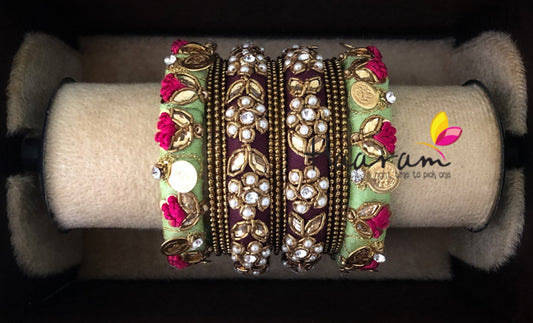 Raw Silk Bangles BR0114