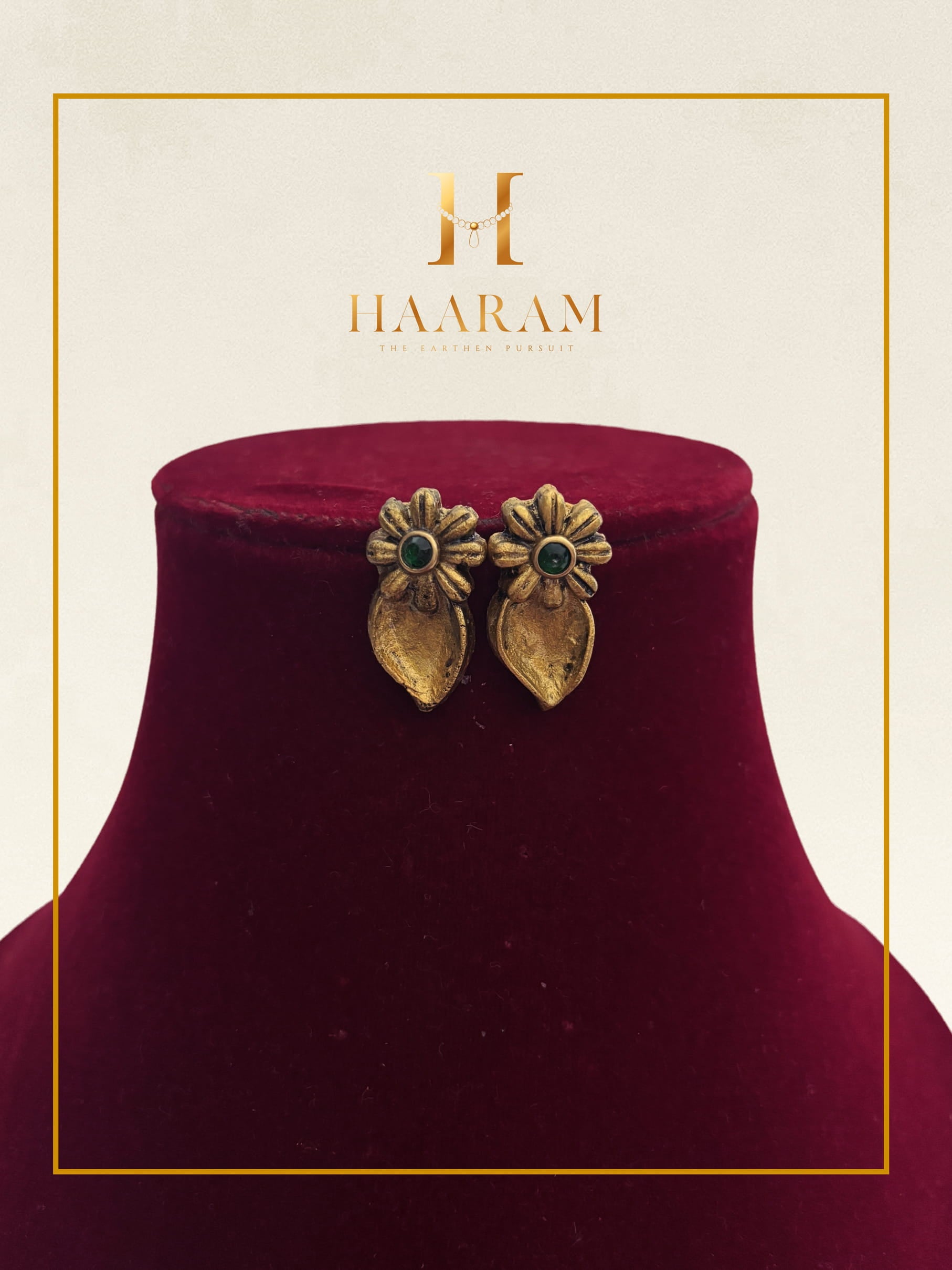 terracotta leaf earrings handmade nature inspired jewellery