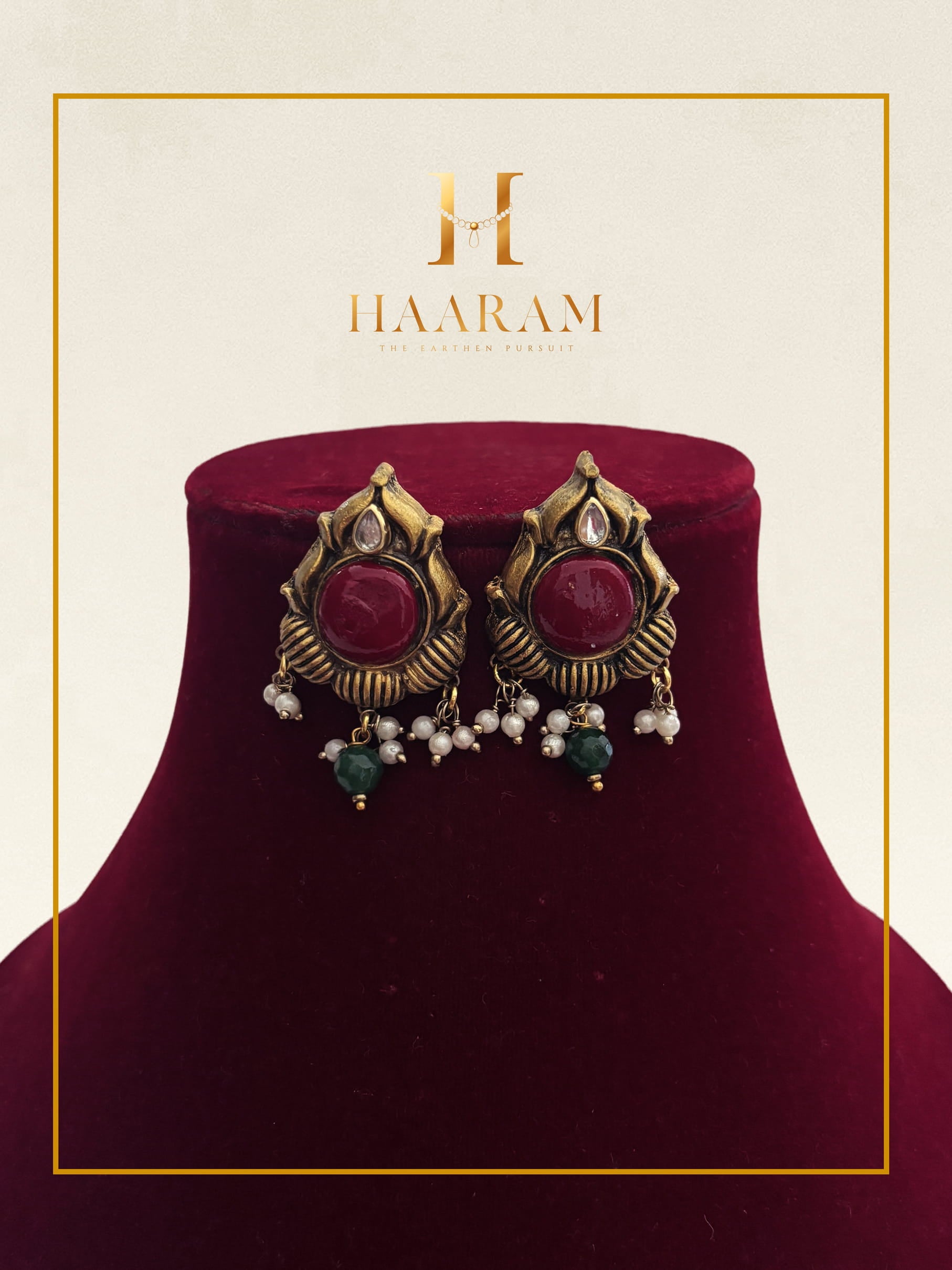 antique terracotta jhumka earrings handmade festive jewellery