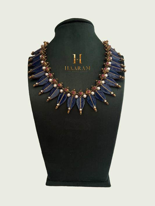 Multicolor stone terracotta necklace for festive wear